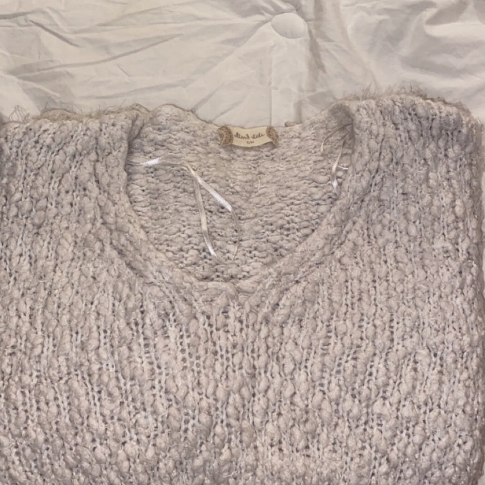 Grey knit sweater